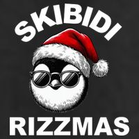 Skibidi Rizzmas Funny Christmas Penguin Golf Towel
