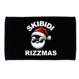 Skibidi Rizzmas Funny Christmas Penguin Microfiber Hand Towel