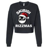 Skibidi Rizzmas Funny Christmas Penguin Cropped Pullover Crew