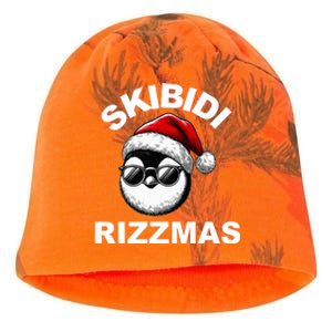 Skibidi Rizzmas Funny Christmas Penguin Kati - Camo Knit Beanie