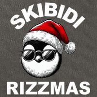 Skibidi Rizzmas Funny Christmas Penguin Cotton Canvas Backpack