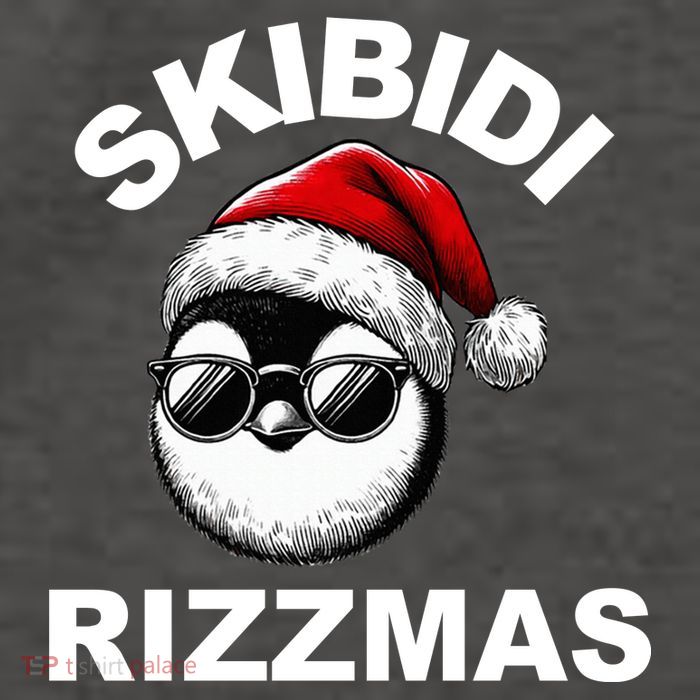 Skibidi Rizzmas Funny Christmas Penguin Vector Backpack