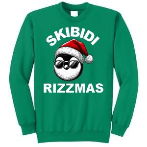 Skibidi Rizzmas Funny Christmas Penguin Sweatshirt