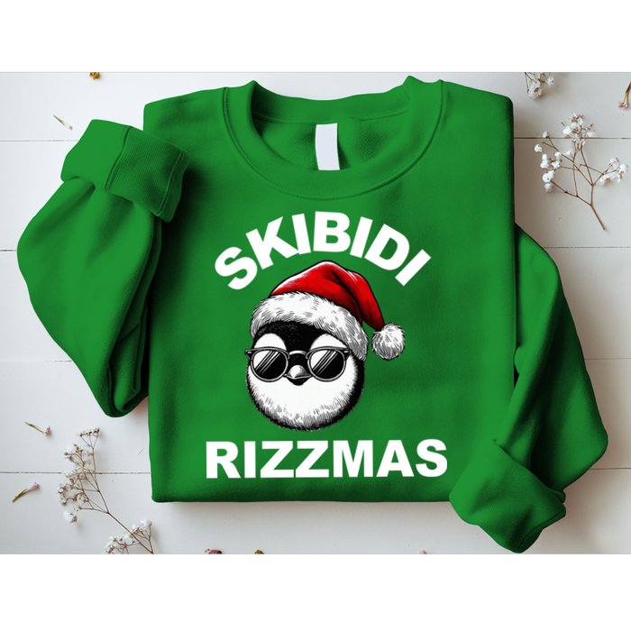 Skibidi Rizzmas Funny Christmas Penguin Sweatshirt
