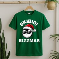 Skibidi Rizzmas Funny Christmas Penguin T-Shirt