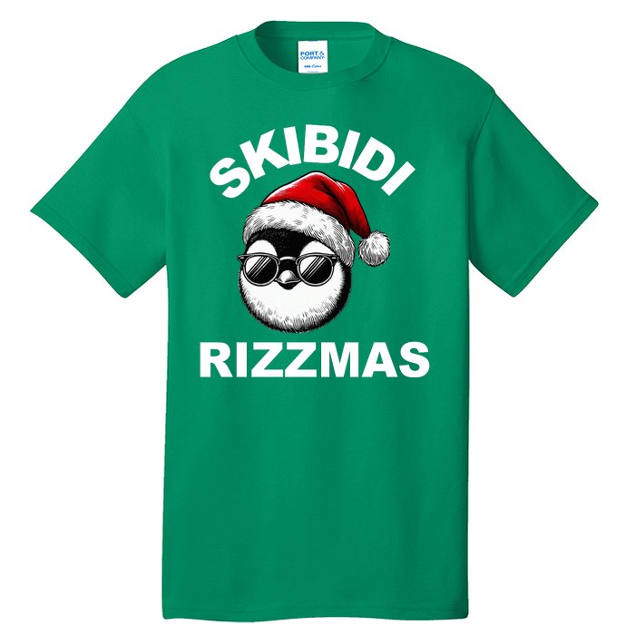 Skibidi Rizzmas Funny Christmas Penguin Tall T-Shirt