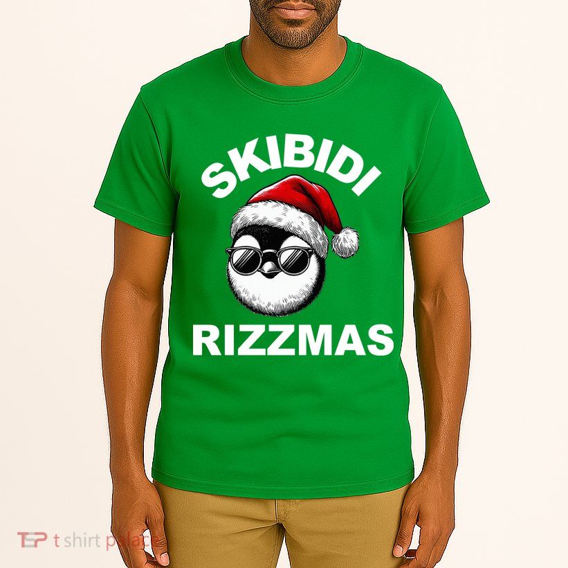Skibidi Rizzmas Funny Christmas Penguin Tall T-Shirt