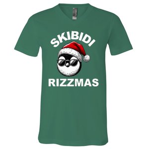 Skibidi Rizzmas Funny Christmas Penguin V-Neck T-Shirt