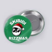 Skibidi Rizzmas Funny Christmas Penguin Button