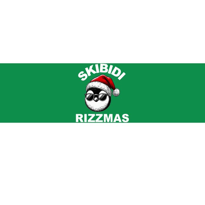 Skibidi Rizzmas Funny Christmas Penguin Bumper Sticker