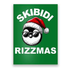 Skibidi Rizzmas Funny Christmas Penguin Poster