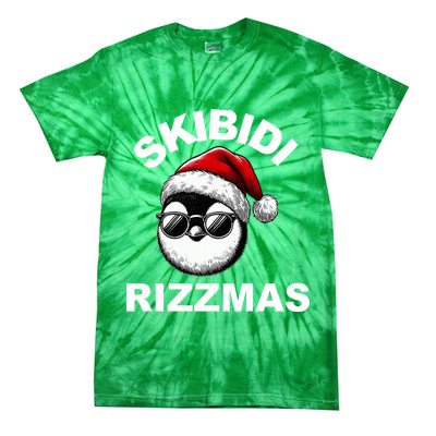 Skibidi Rizzmas Funny Christmas Penguin Tie-Dye T-Shirt