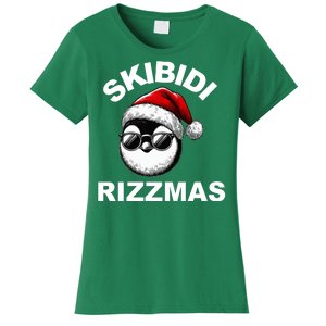 Skibidi Rizzmas Funny Christmas Penguin Women's T-Shirt