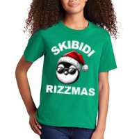 Skibidi Rizzmas Funny Christmas Penguin Kids T-Shirt