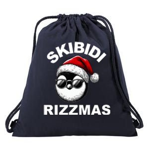 Skibidi Rizzmas Funny Christmas Penguin Drawstring Bag