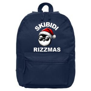 Skibidi Rizzmas Funny Christmas Penguin 16 in Basic Backpack