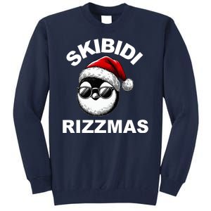 Skibidi Rizzmas Funny Christmas Penguin Tall Sweatshirt