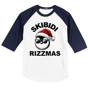 Skibidi Rizzmas Funny Christmas Penguin Baseball Sleeve Shirt