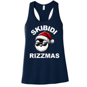 Skibidi Rizzmas Funny Christmas Penguin Women's Racerback Tank