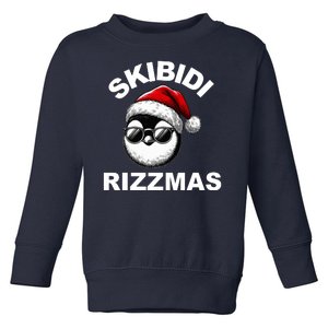 Skibidi Rizzmas Funny Christmas Penguin Toddler Sweatshirt