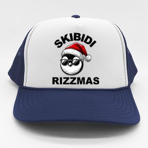 Skibidi Rizzmas Funny Christmas Penguin Trucker Hat