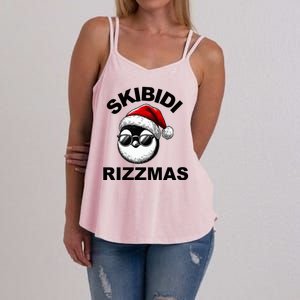 Skibidi Rizzmas Funny Christmas Penguin Women's Strappy Tank