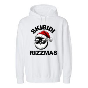 Skibidi Rizzmas Funny Christmas Penguin Garment-Dyed Fleece Hoodie