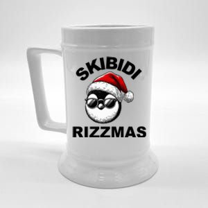 Skibidi Rizzmas Funny Christmas Penguin Beer Stein