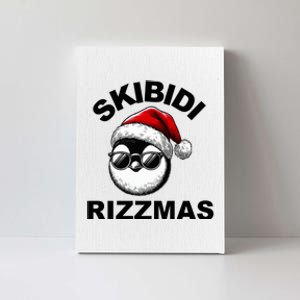 Skibidi Rizzmas Funny Christmas Penguin Canvas