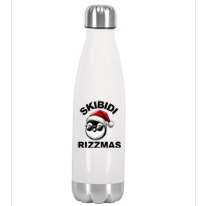 Skibidi Rizzmas Funny Christmas Penguin Stainless Steel Insulated Water Bottle