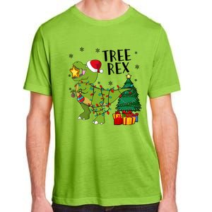 Santasaurus Rex Funny Dinosaur Chrismas Tree Rex Cool Gift Adult ChromaSoft Performance T-Shirt