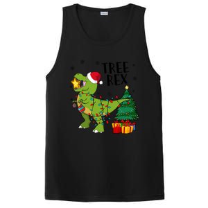 Santasaurus Rex Funny Dinosaur Chrismas Tree Rex Cool Gift PosiCharge Competitor Tank