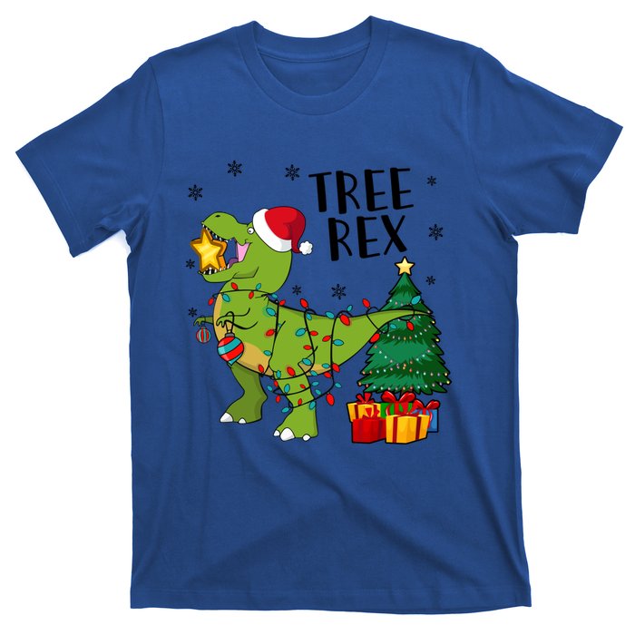 Santasaurus Rex Funny Dinosaur Chrismas Tree Rex Cool Gift T-Shirt