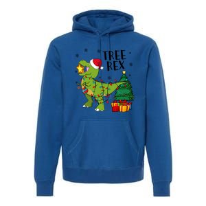 Santasaurus Rex Funny Dinosaur Chrismas Tree Rex Cool Gift Premium Hoodie