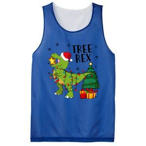 Santasaurus Rex Funny Dinosaur Chrismas Tree Rex Cool Gift Mesh Reversible Basketball Jersey Tank