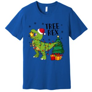 Santasaurus Rex Funny Dinosaur Chrismas Tree Rex Cool Gift Premium T-Shirt