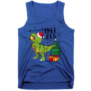 Santasaurus Rex Funny Dinosaur Chrismas Tree Rex Cool Gift Tank Top