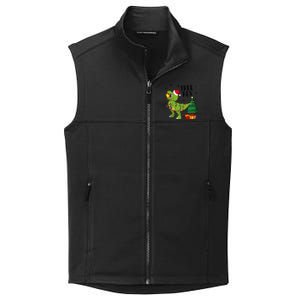 Santasaurus Rex Funny Dinosaur Chrismas Tree Rex Cool Gift Collective Smooth Fleece Vest