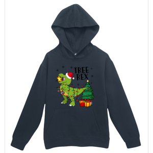 Santasaurus Rex Funny Dinosaur Chrismas Tree Rex Cool Gift Urban Pullover Hoodie