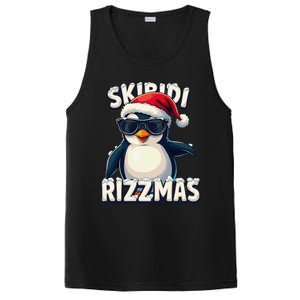 Skibid.I Rizzmas Funny Gen Alpha Slang Christmas Penguin PosiCharge Competitor Tank