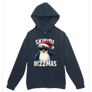 Skibid.I Rizzmas Funny Gen Alpha Slang Christmas Penguin Urban Pullover Hoodie