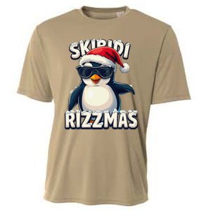 Skibid.I Rizzmas Funny Gen Alpha Slang Christmas Penguin Cooling Performance Crew T-Shirt