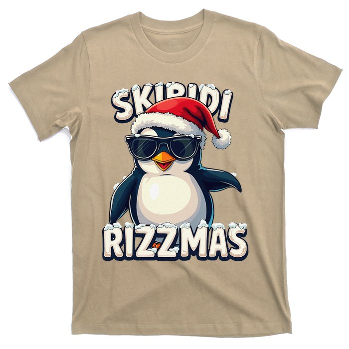 Skibid.I Rizzmas Funny Gen Alpha Slang Christmas Penguin T-Shirt