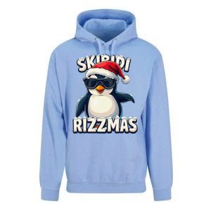 Skibid.I Rizzmas Funny Gen Alpha Slang Christmas Penguin Unisex Surf Hoodie