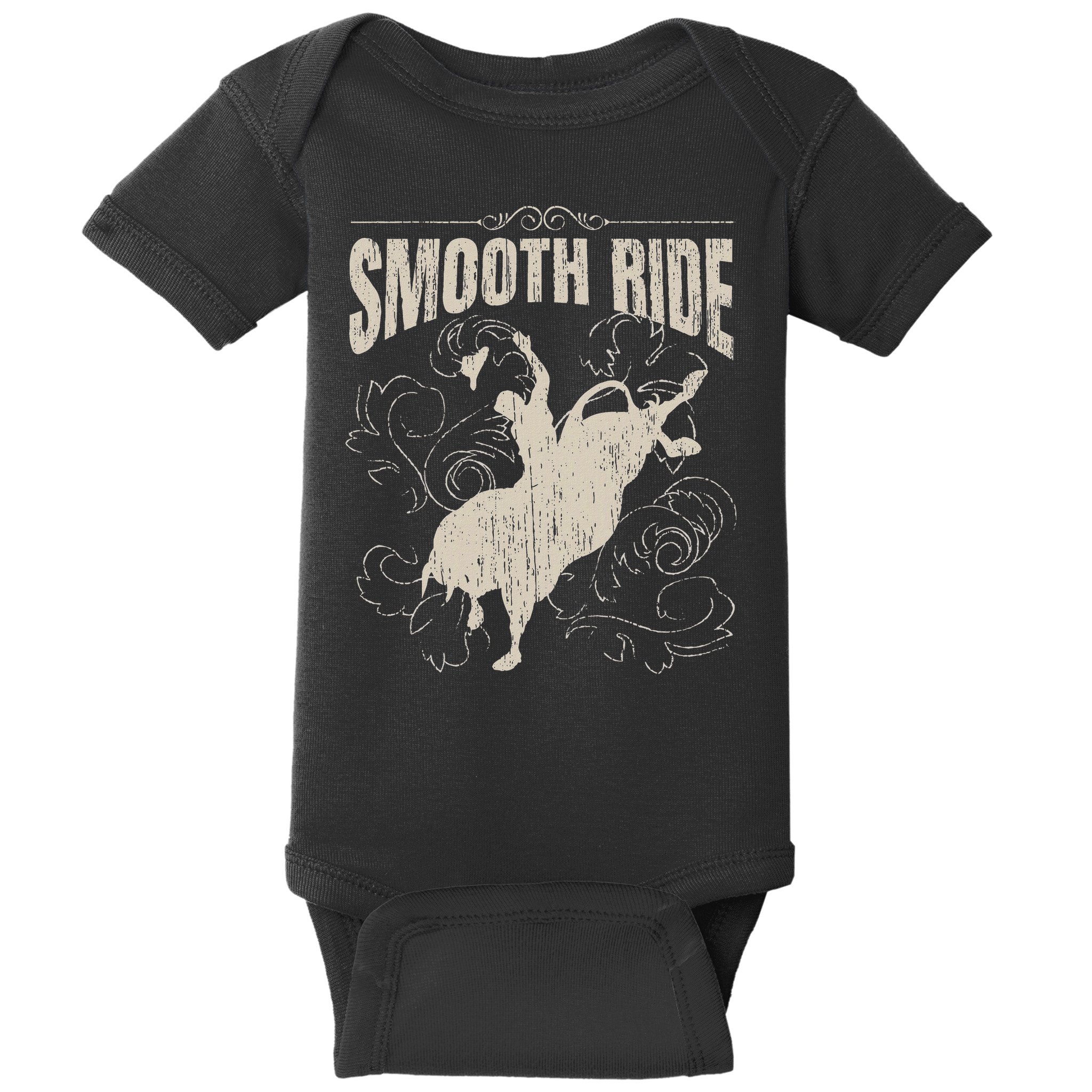 Smooth Ride Funny Rodeo Cool Bull Rider Cowboy Gift Baby Bodysuit