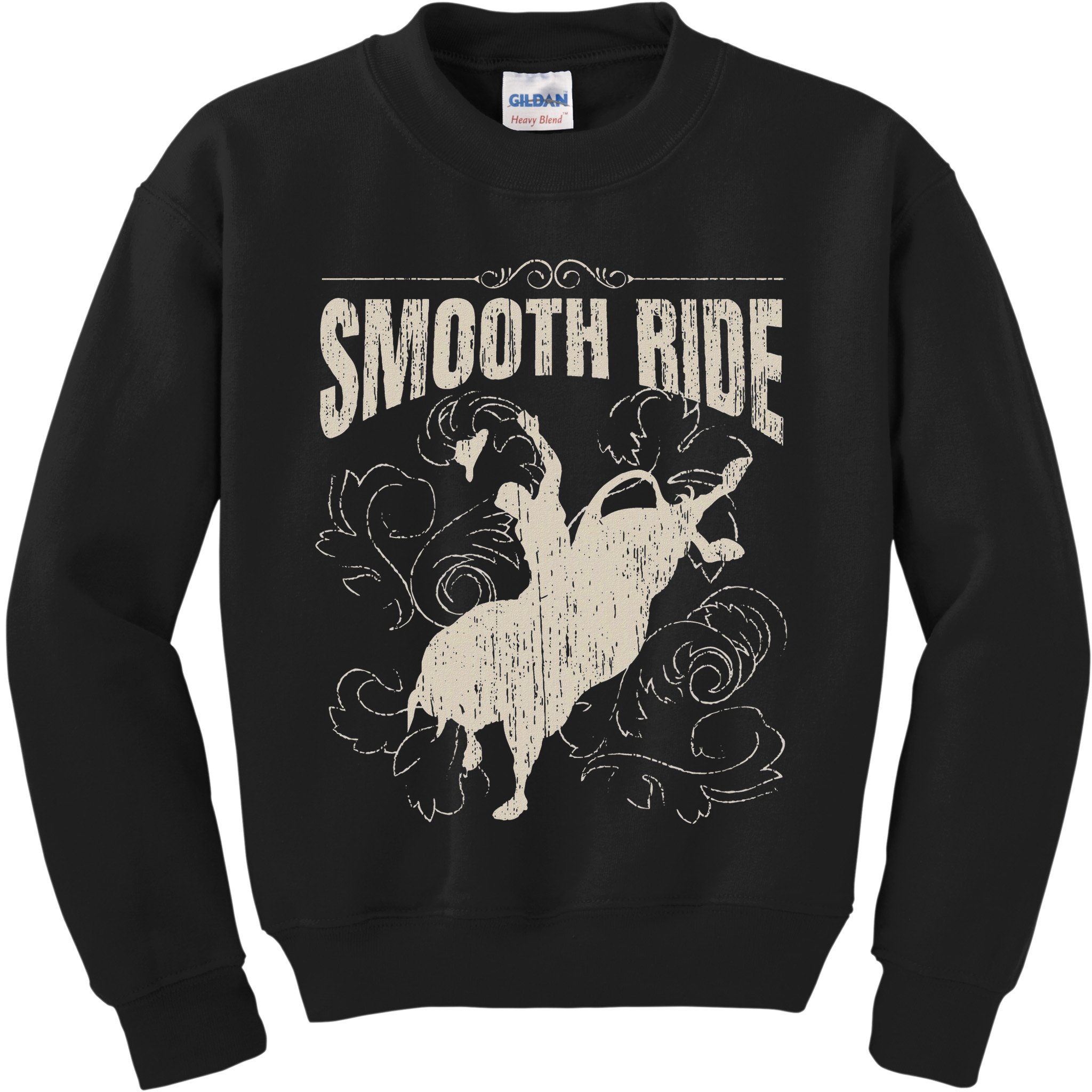 Smooth Ride Funny Rodeo Cool Bull Rider Cowboy Gift Kids Sweatshirt