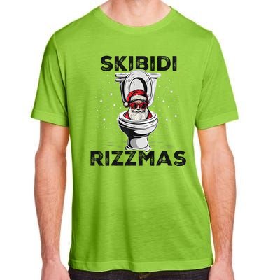 Skibidi Rizzmas Funny Toilet Santa Christmas Adult ChromaSoft Performance T-Shirt