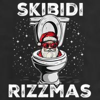 Skibidi Rizzmas Funny Toilet Santa Christmas 11oz C Handle Ceramic Mug