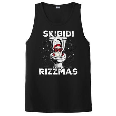 Skibidi Rizzmas Funny Toilet Santa Christmas PosiCharge Competitor Tank