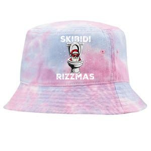 Skibidi Rizzmas Funny Toilet Santa Christmas Tie-Dyed Bucket Hat